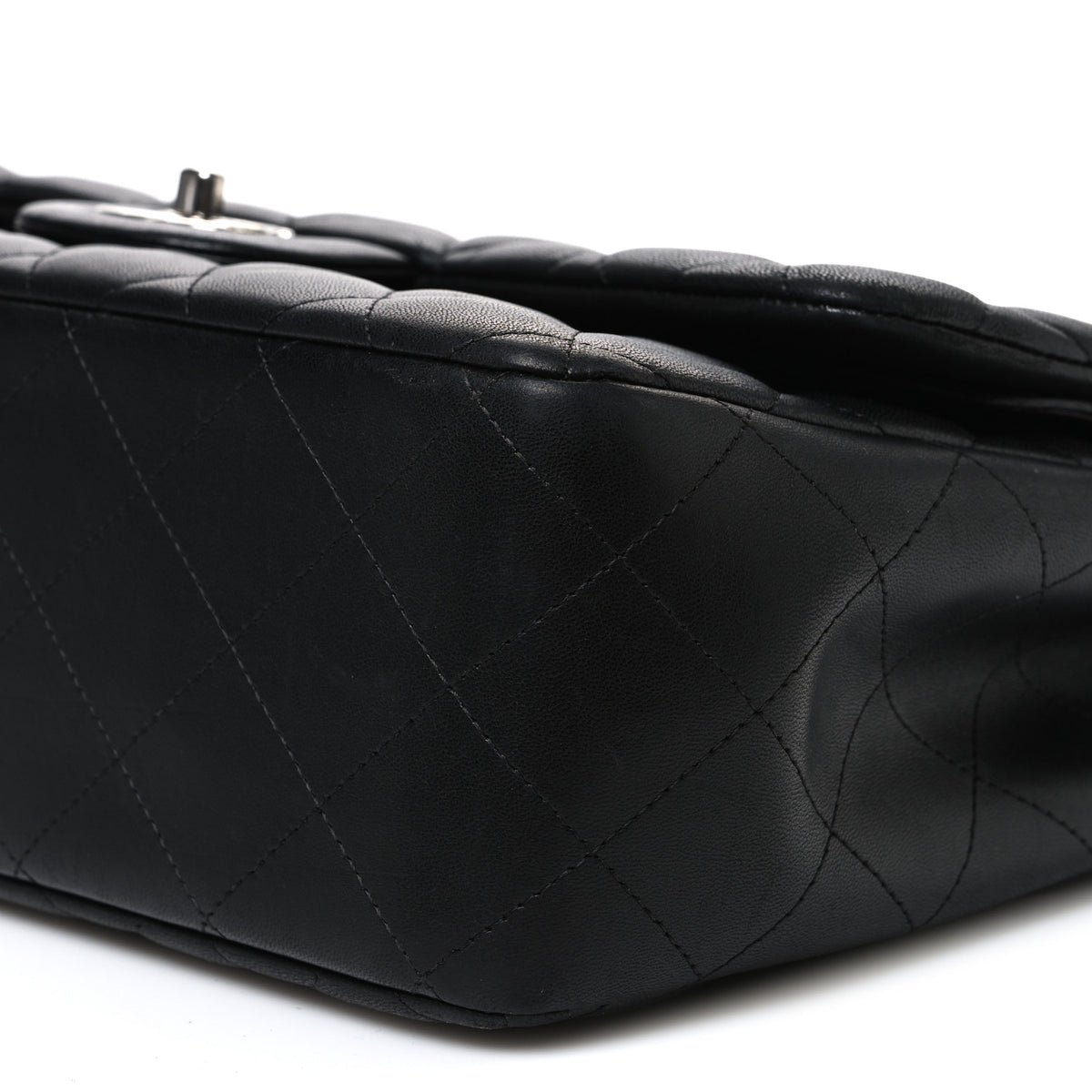 Chanel Lambskin Quilted Jumbo Double Flap Black 10 of 10