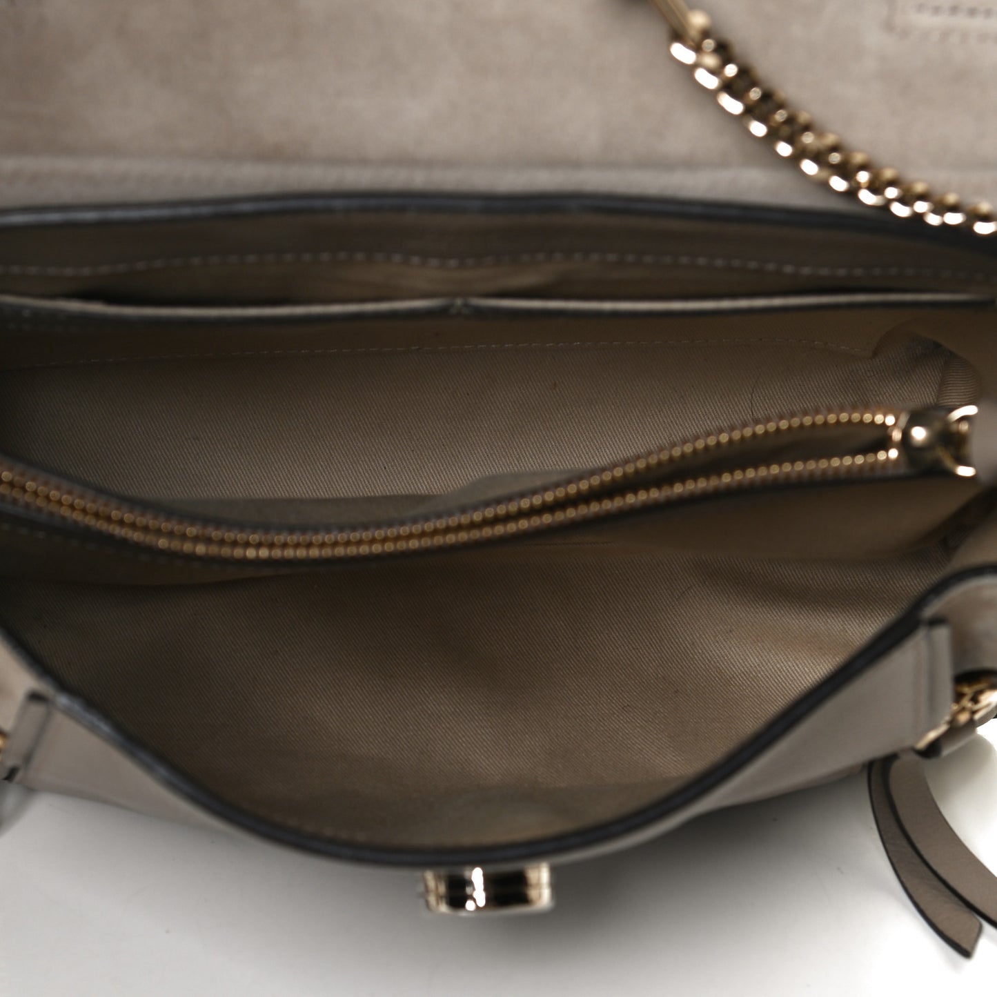 Calfskin Mini Faye Day Shoulder Bag Motty Grey