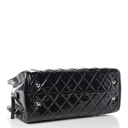 Chanel Patent Quilted Tote Black 4 of 12