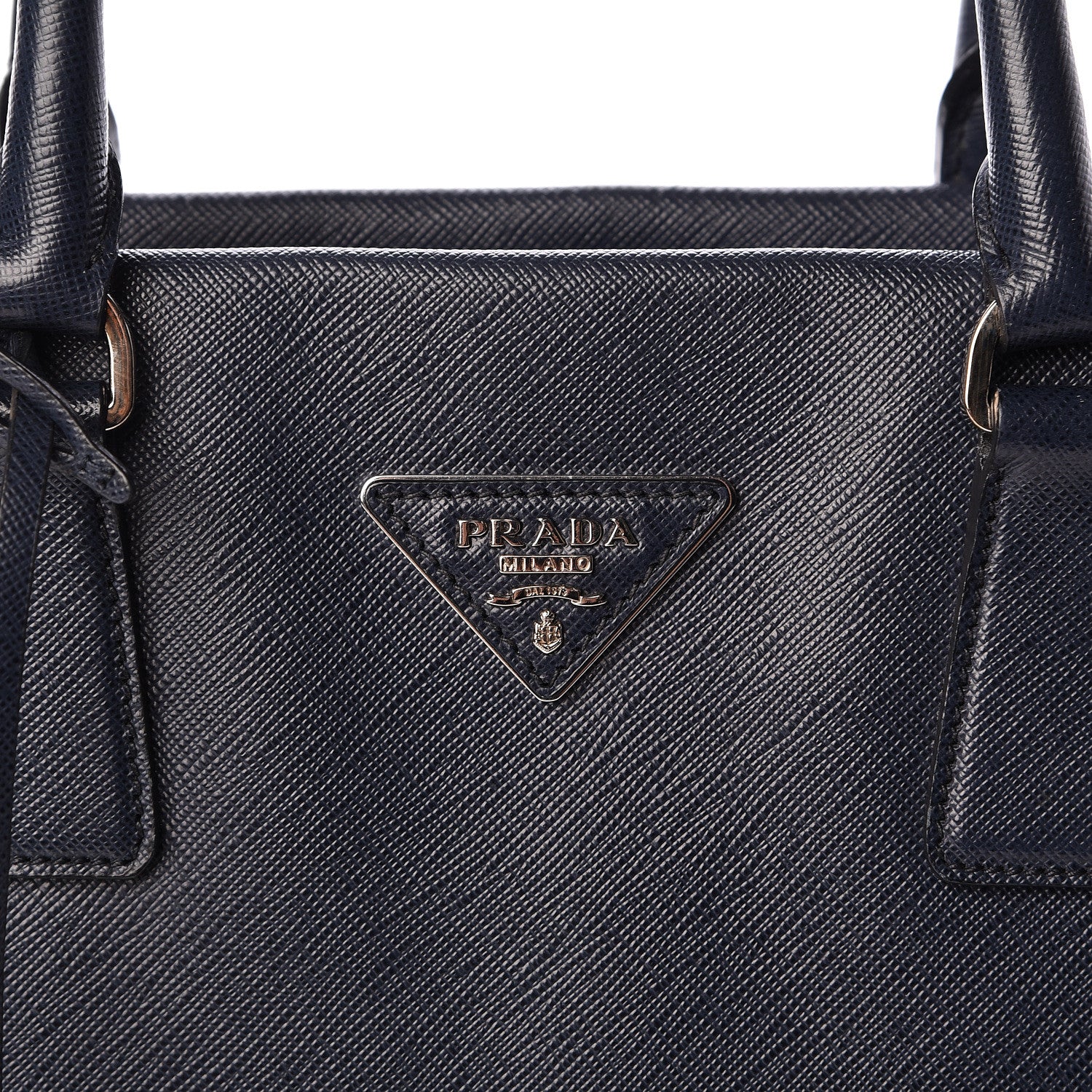 Prada Saffiano Lux Double Handle Shopping Tote Baltico 8 of 10
