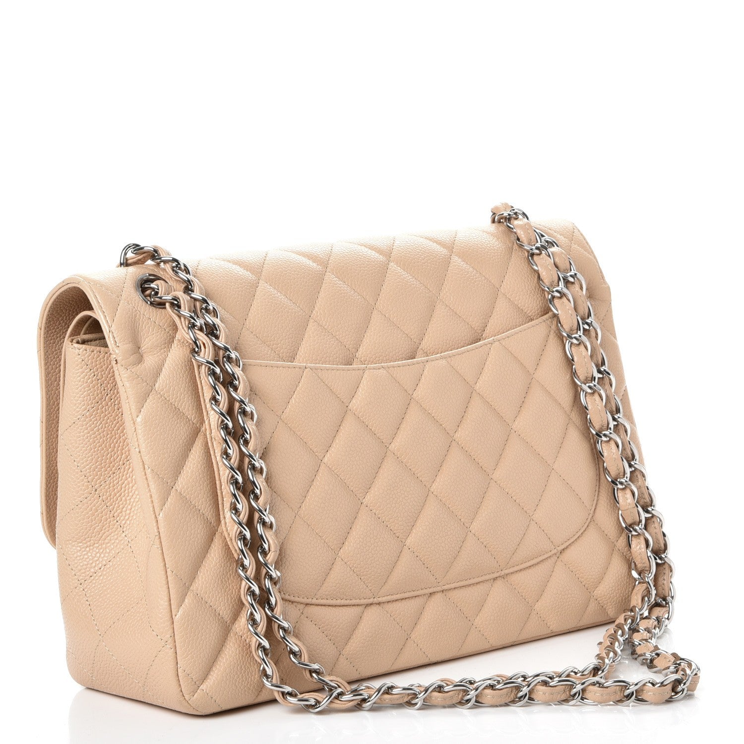 Chanel Caviar Quilted Jumbo Double Flap Beige Clair 4 of 8