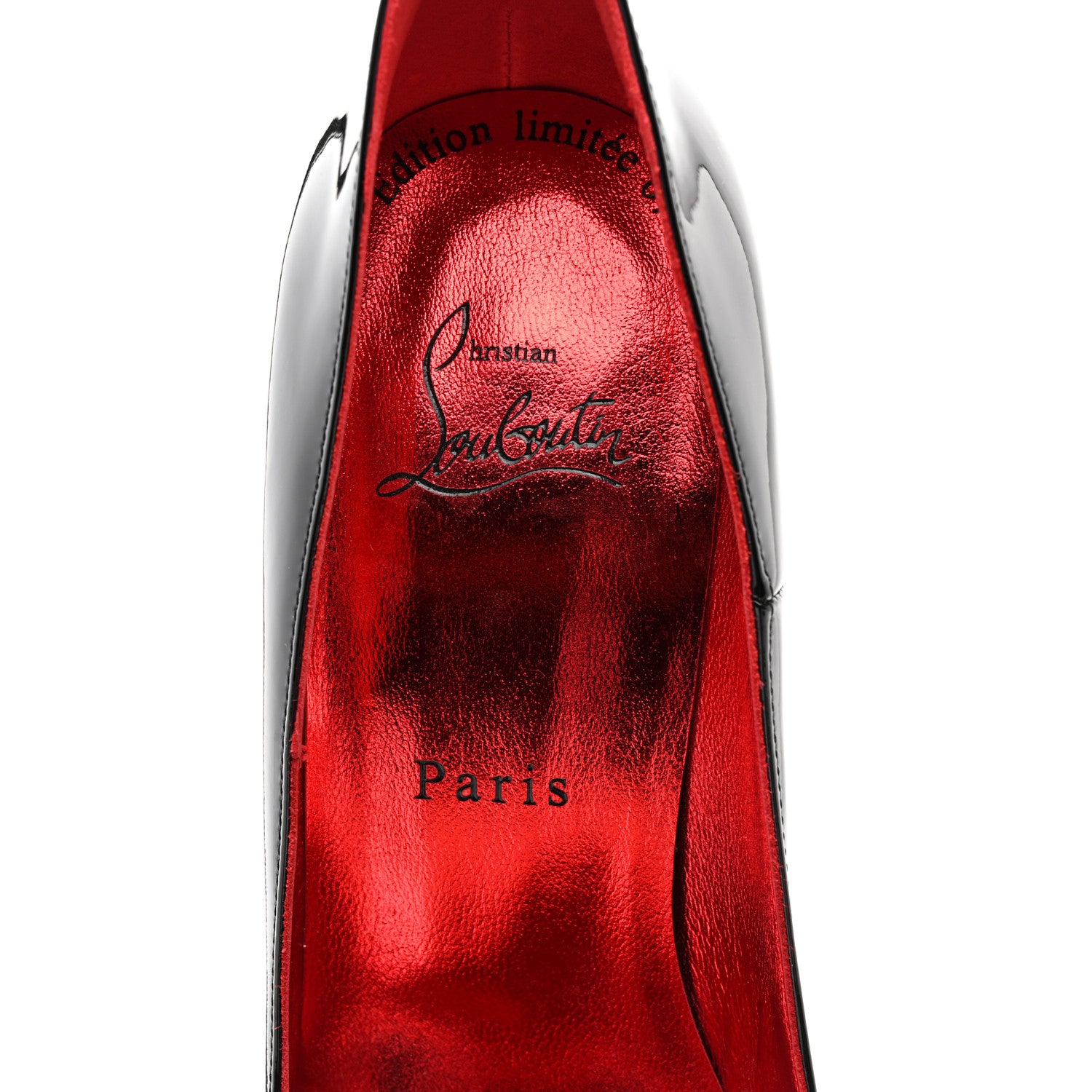 Christian Louboutin CHRISTIAN LOUBOUTIN Patent Crystal Suola So Kate 120 Pumps 38 Black Psy Loubi 6 of 7