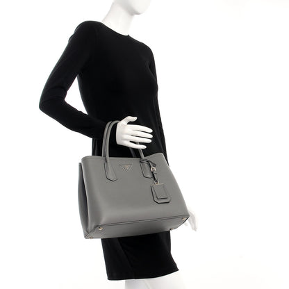 Prada Saffiano Cuir Medium Double Bag Marmo 3 of 8