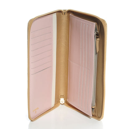 Chanel Calfskin Large Zip Around Wallet Gold 8 of 14