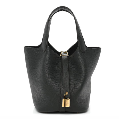 Hermes Taurillon Clemence Picotin Lock 18 PM Vert Mangrove 1 of 10