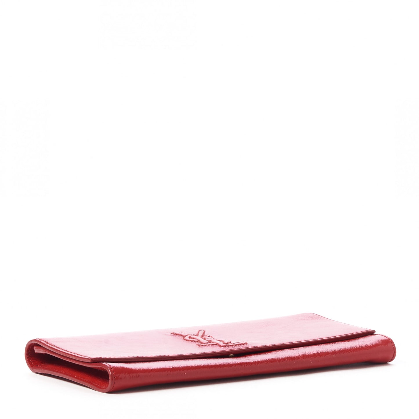 Textured Patent Small Belle De Jour Clutch Red