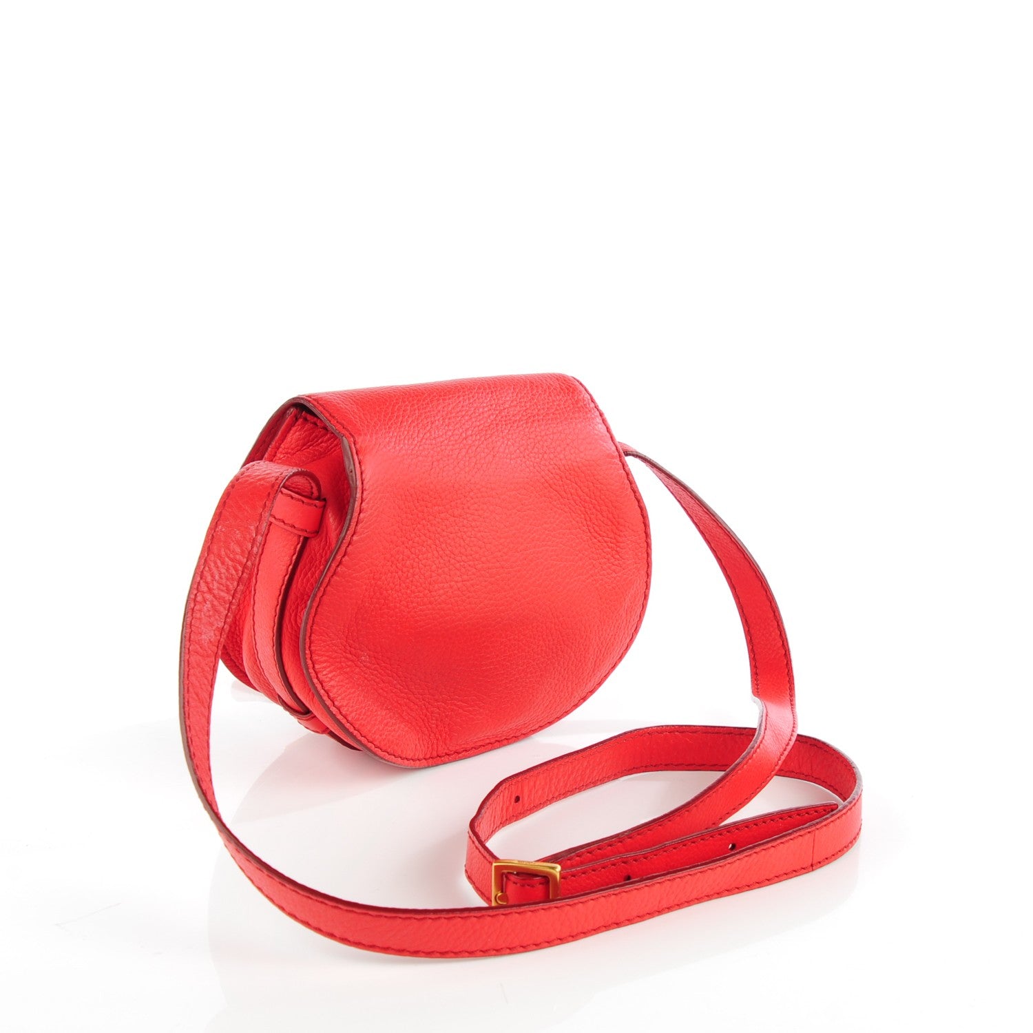 Chloe Calfskin Mini Marcie Round Crossbody Bag Red 3 of 9