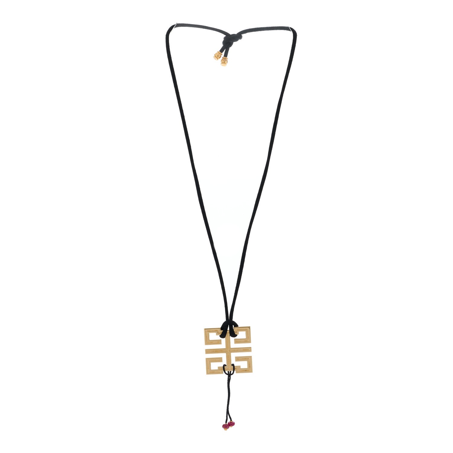 Cartier 18K Yellow Gold Ruby Le Braiser du Dragon Pendant Cord Necklace 2 of 6