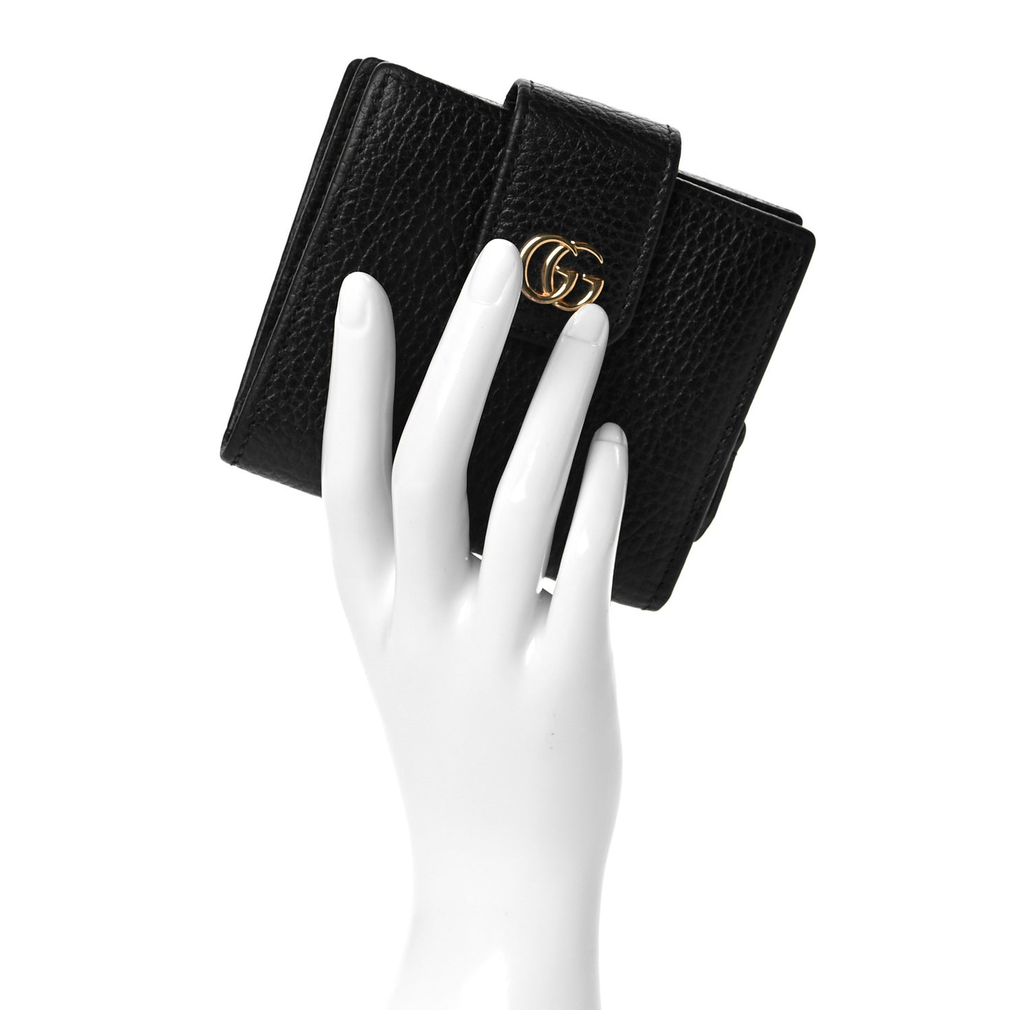 Dollar Calfskin GG Marmont French Wallet Black