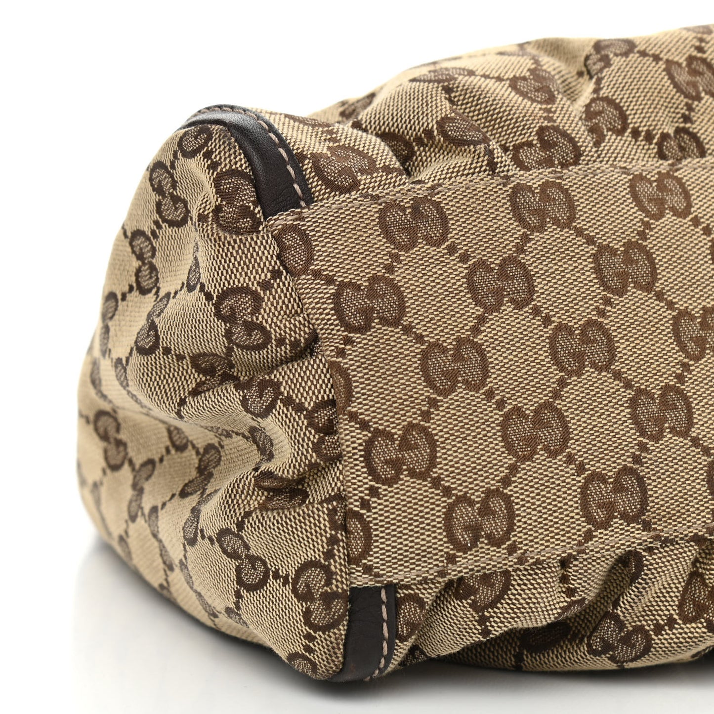 Monogram Medium D Gold Ring Hobo Dark Brown