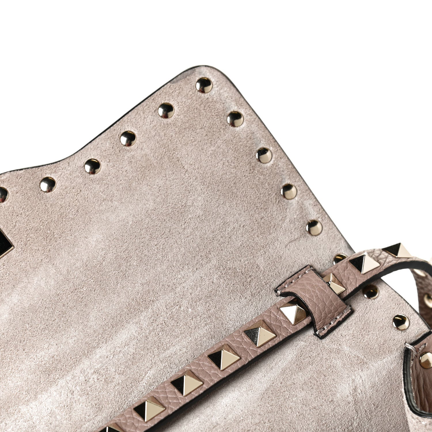 Valentino Garavani Pebbled Calfskin Medium Rockstud Flip Lock Crossbody Bag Poudre 10 of 10