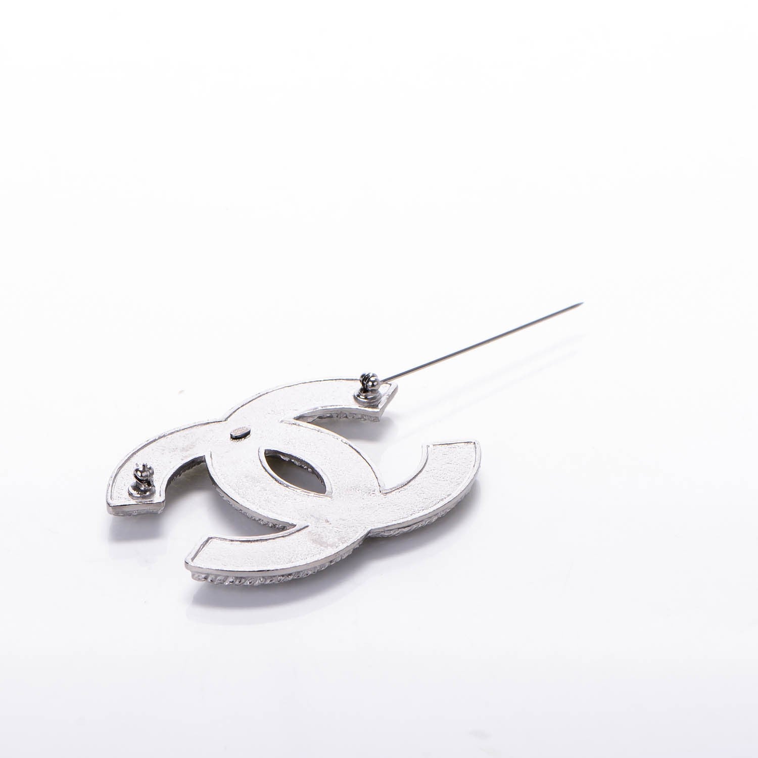 Chanel Ruthenium Large Chain CC Brooch Pin 3 of 5