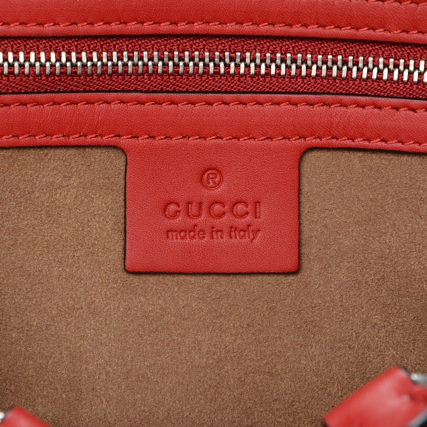 Gucci GG Supreme Monogram Arabesque Small Boston Hibiscus Red 6 of 6