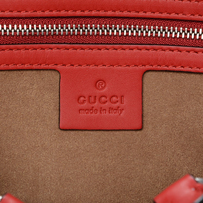 Gucci GG Supreme Monogram Arabesque Small Boston Hibiscus Red 6 of 6