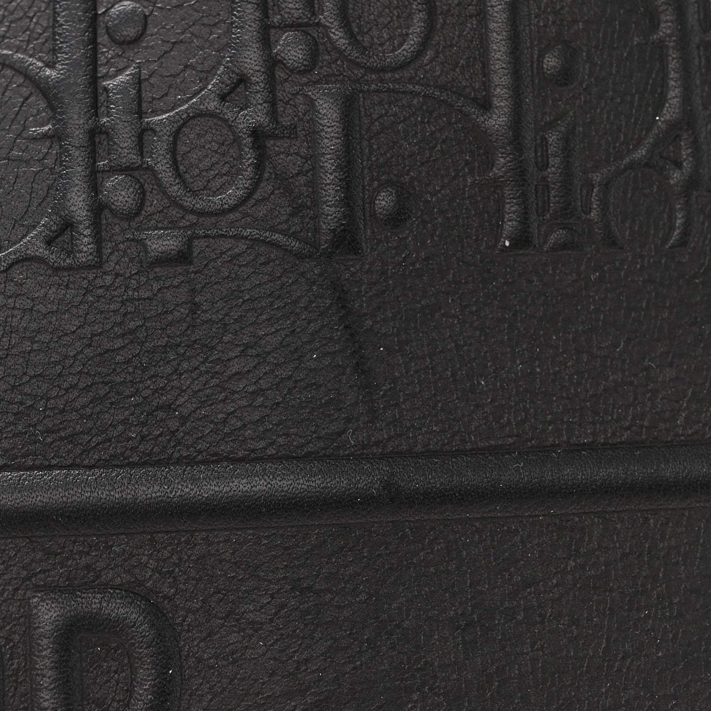 Oblique Calfskin Embossed Large Book Tote Black