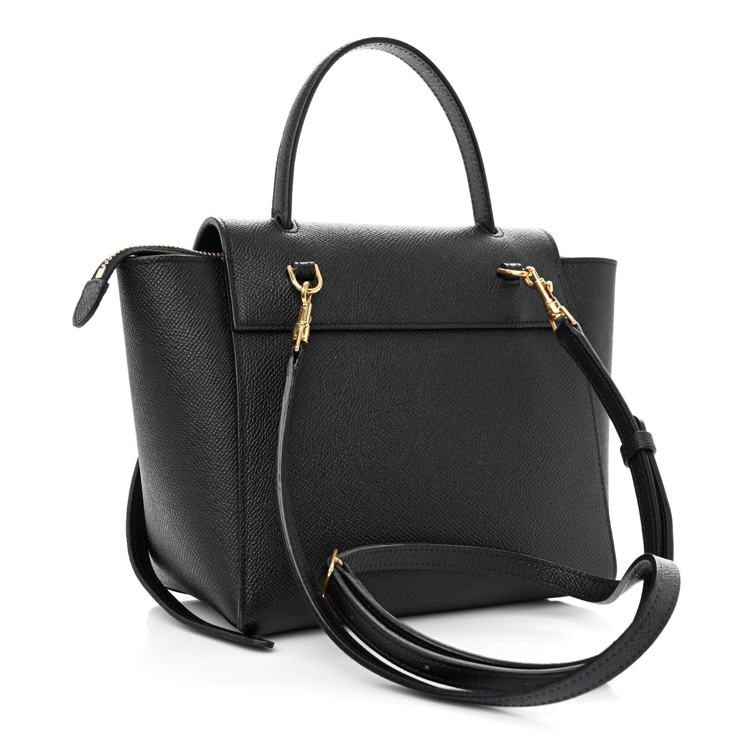 Grained Calfskin Nano Belt Bag Black
