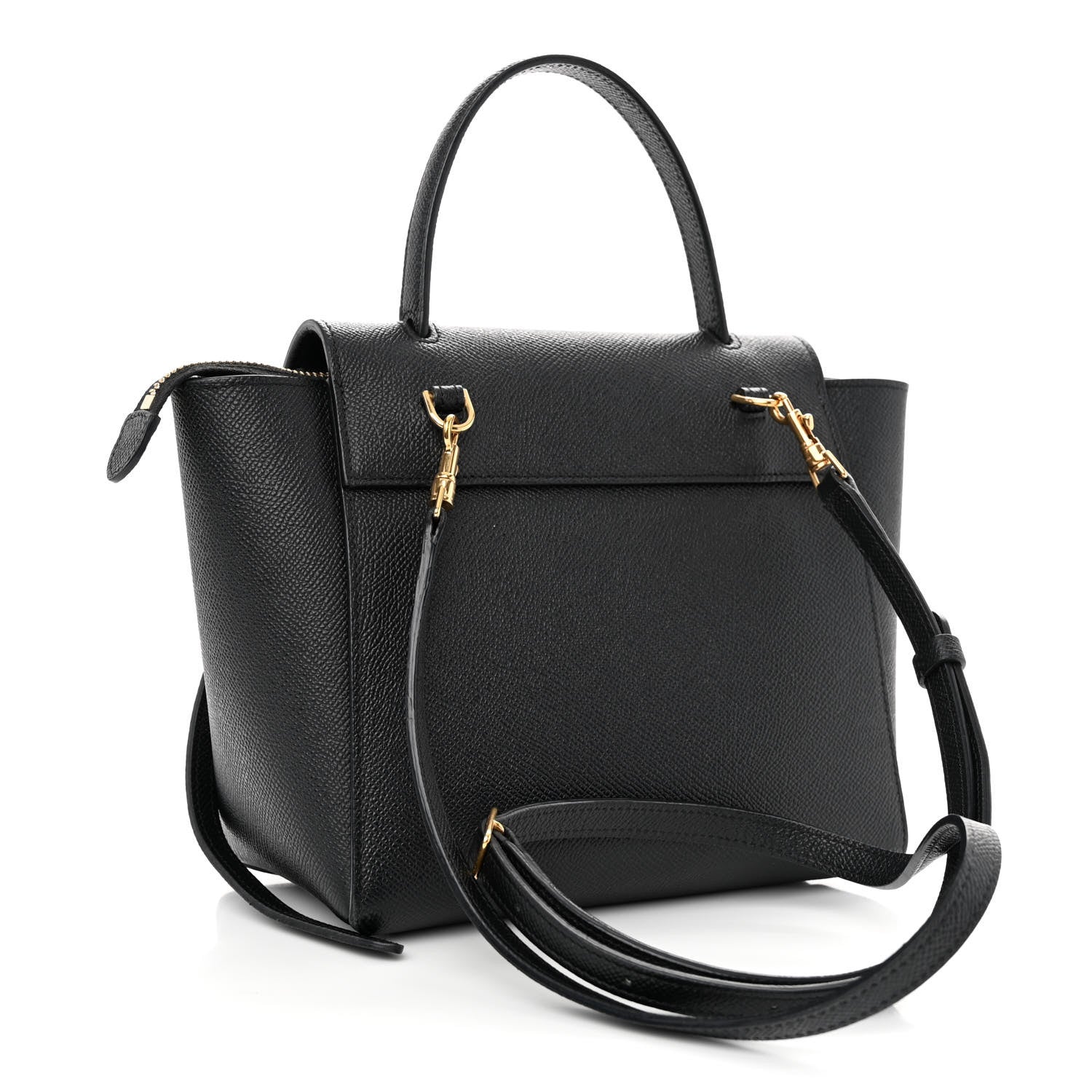 Celine Grained Calfskin Nano Belt Bag Black 3 of 9