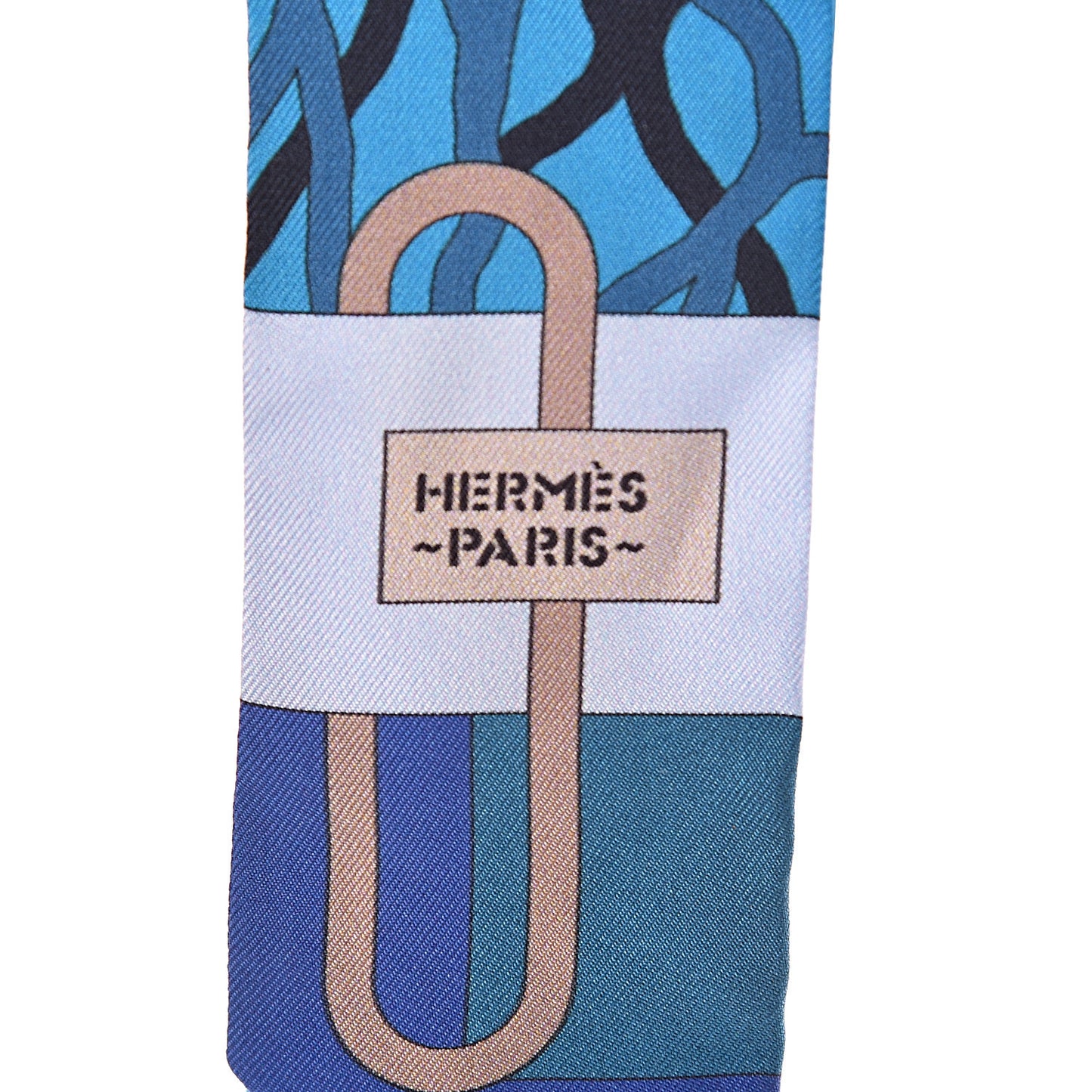 Silk Ballet Aquatique Twilly Indigo Turquoise Ciel