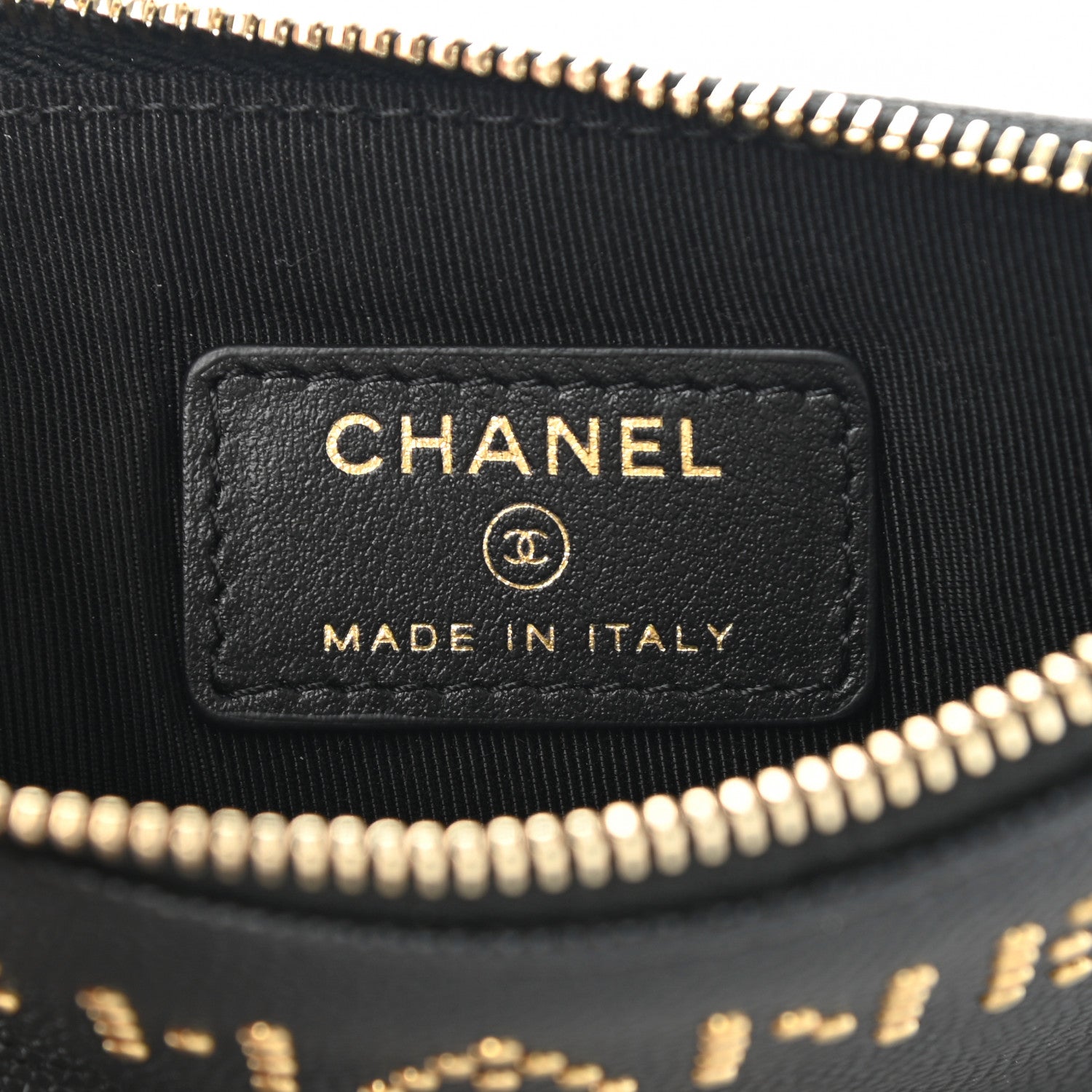 Chanel Caviar Studded Deauville Cosmetic Pouch Black 6 of 8