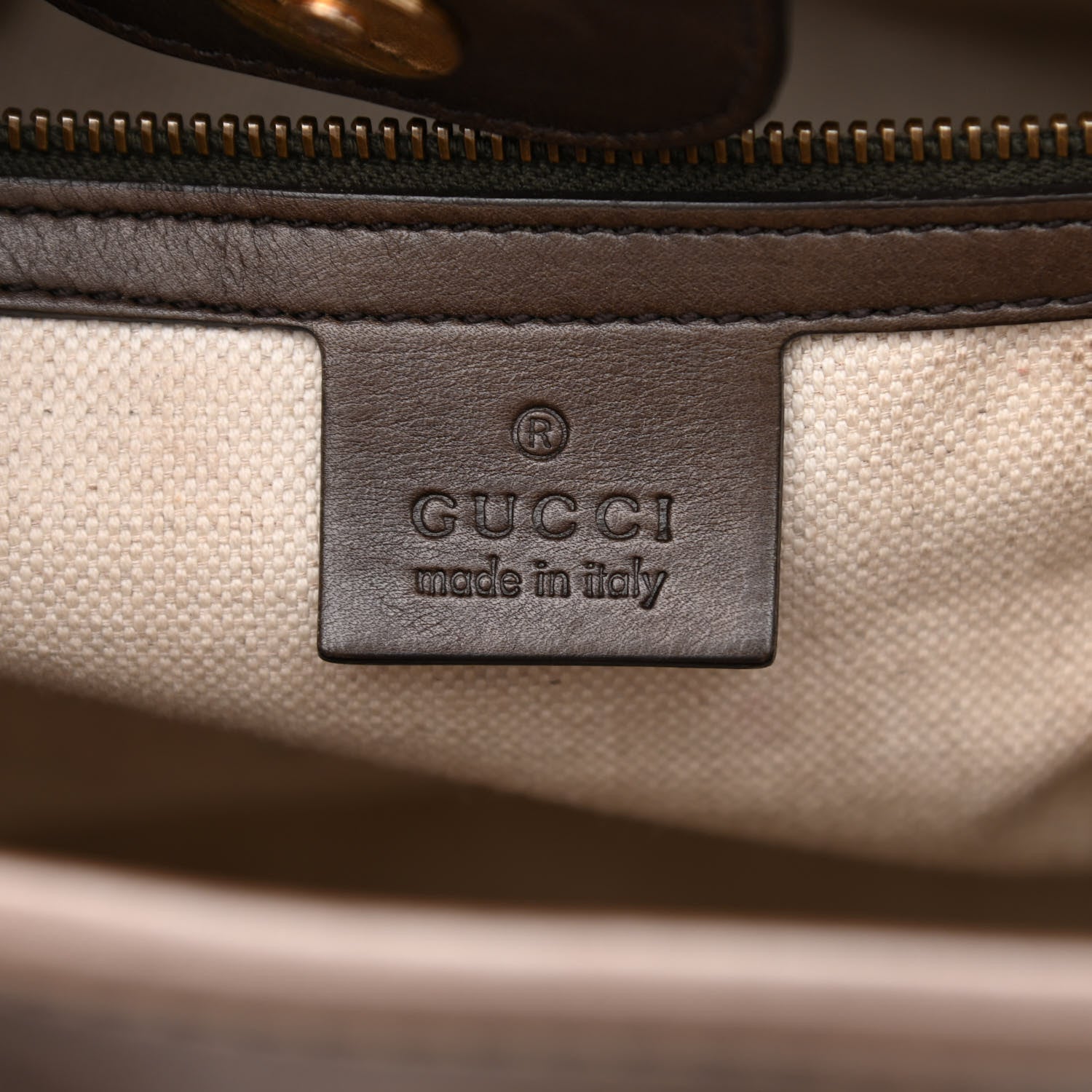Gucci Calfskin Medium GG Running Tote Brown 6 of 10