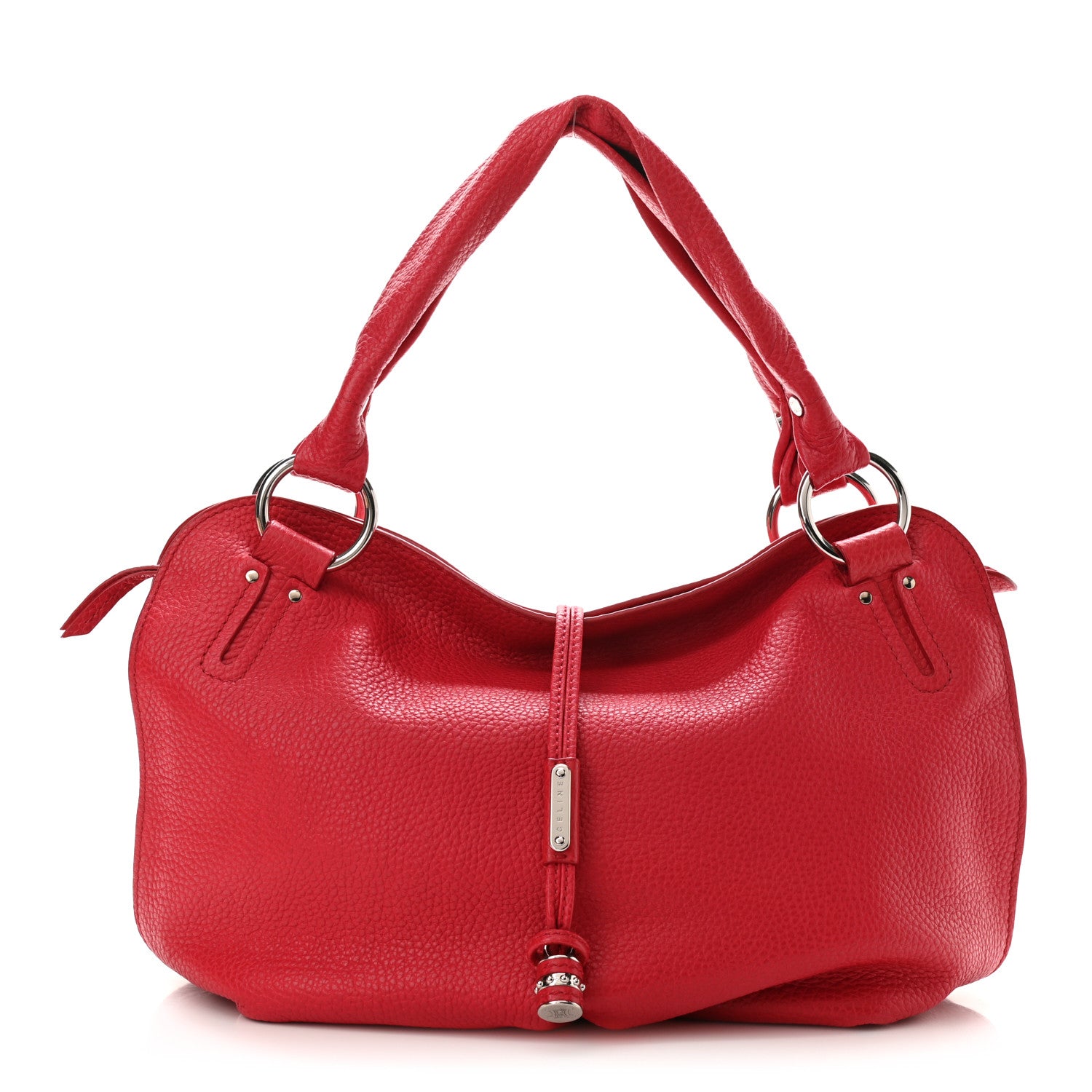 Celine Grained Calfskin Bittersweet Hobo Red 1 of 10