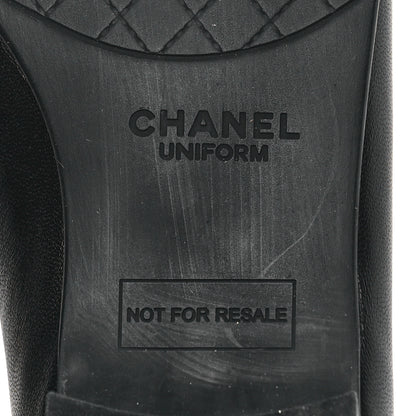 Chanel Lambskin Cap Toe CC Uniform Ballerina Flats 36.5 Black 6 of 10