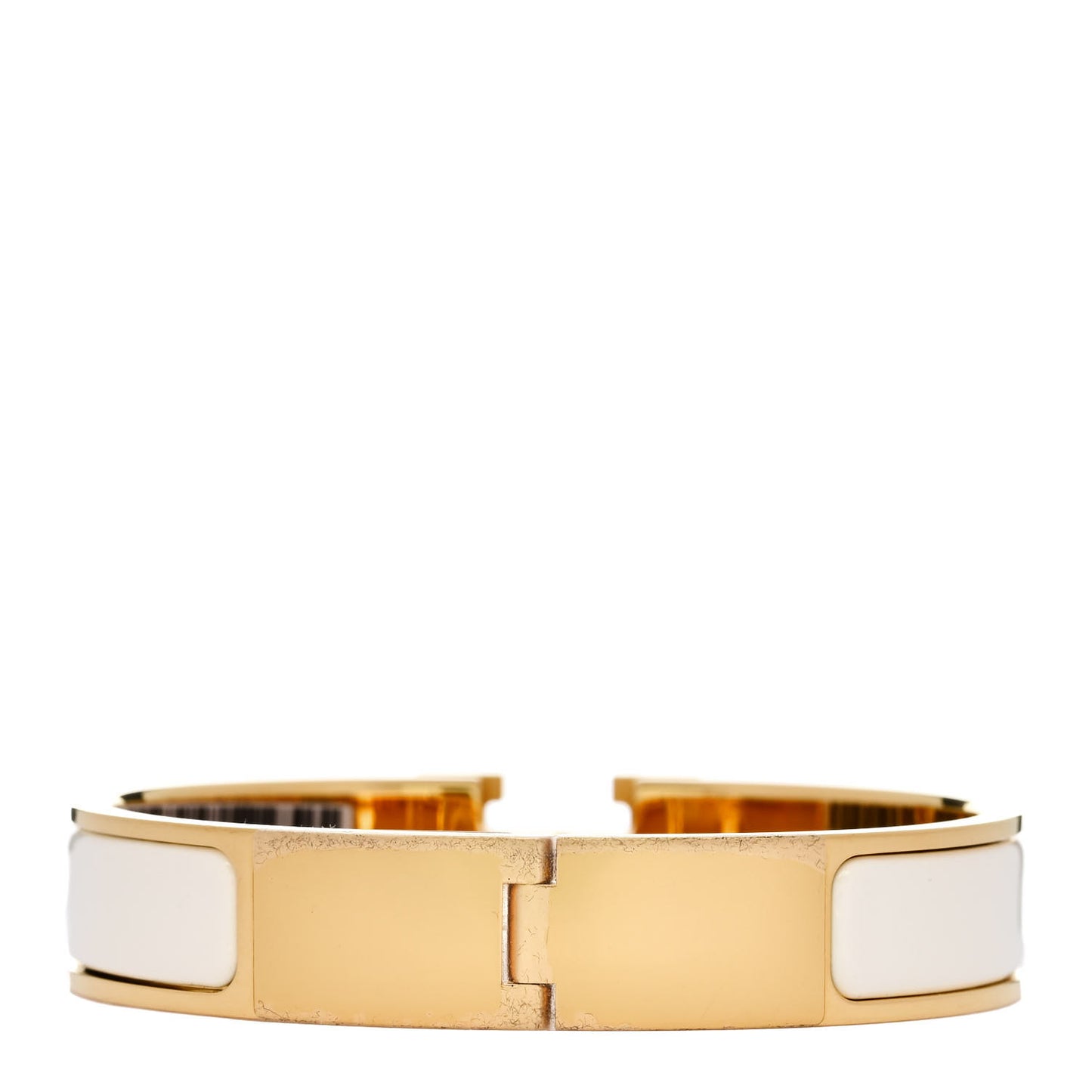 Enamel Narrow Clic Clac H Bracelet PM Craie