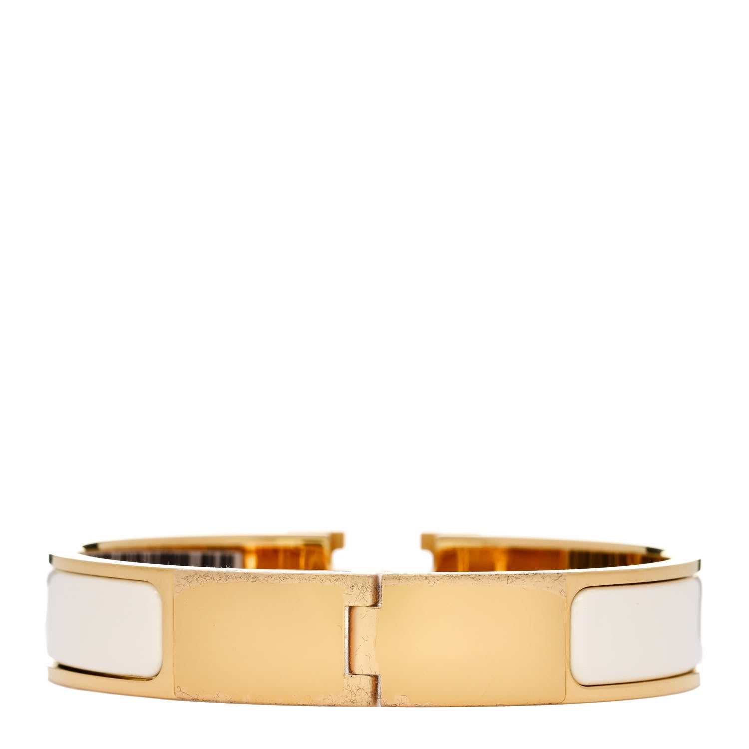 Hermes Enamel Narrow Clic Clac H Bracelet PM Craie 3 of 5