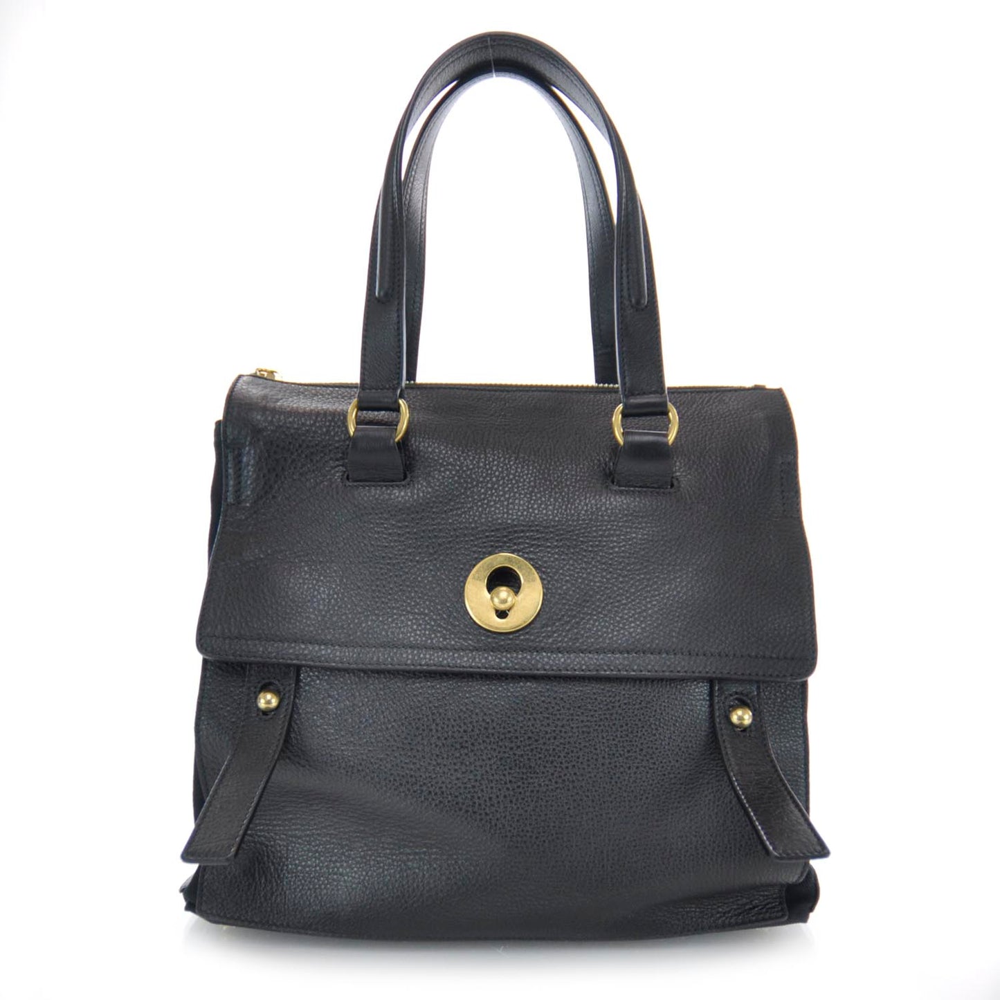 Leather Muse Two Zip Top Cabas Black
