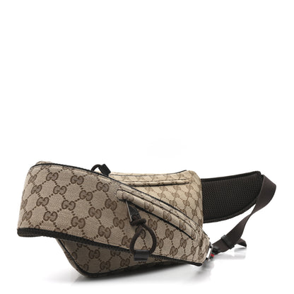 Gucci Monogram Large Belt Bag Beige Dark Brown 3 of 9