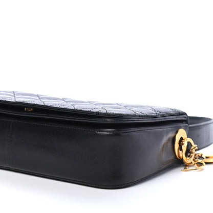 Christian Dior Lambskin Cannage Medium Delidior Flap Bag Black 8 of 8