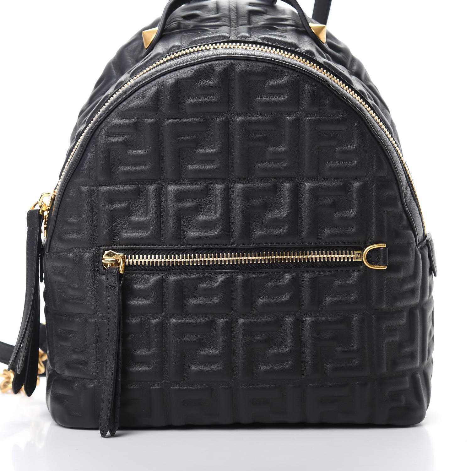 Fendi Nappa FF 1974 Embossed Mini Backpack Black 7 of 9