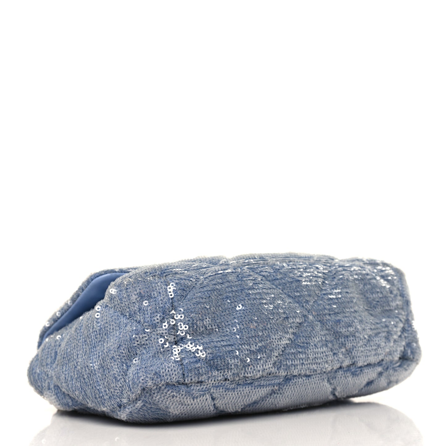 Sequin Quilted Medium Chanel 19 Flap Light Blue
