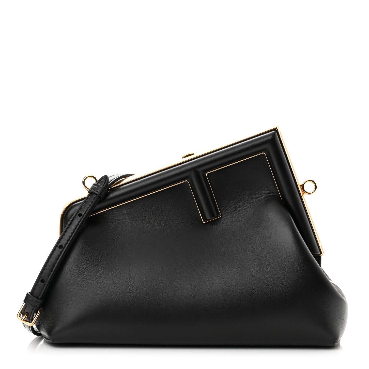 Fendi Shiny Nappa Small Fendi First Black 1 of 9