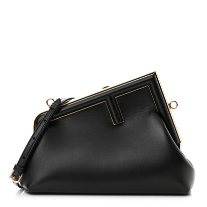Fendi Shiny Nappa Small Fendi First Black 1 of 9