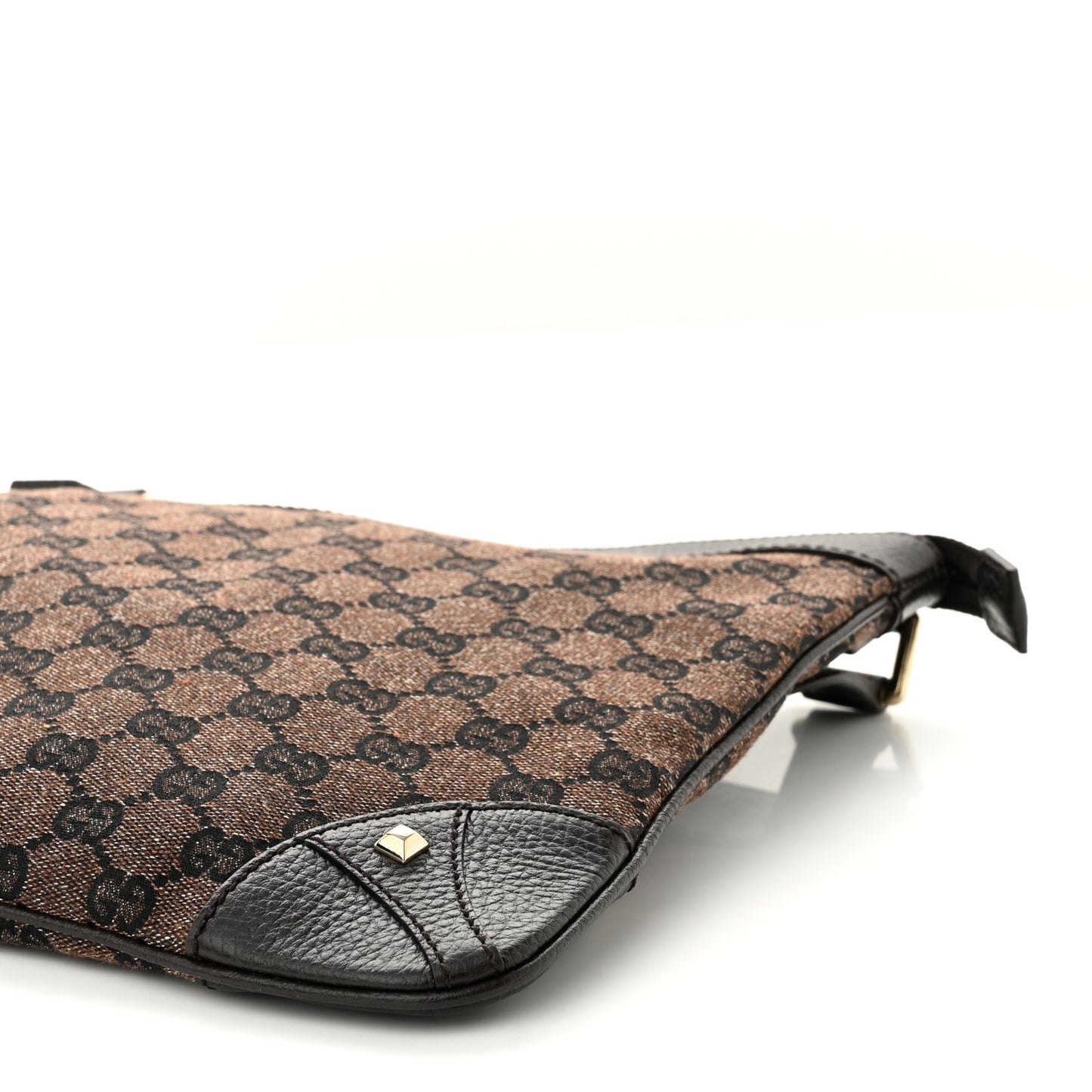 Monogram Flat Messenger Bag Black