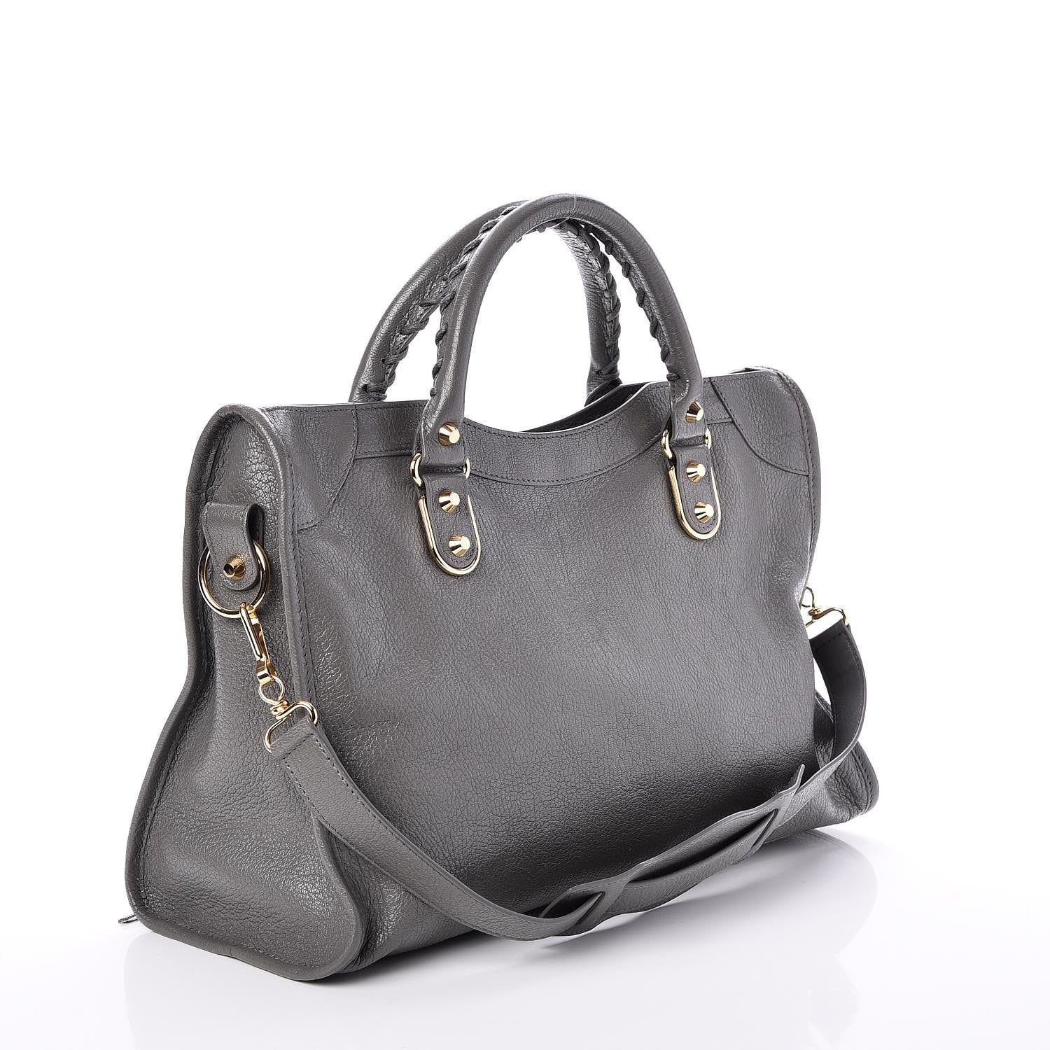 Balenciaga Chevre Gold Metallic Edge Hardware City Gris Acier 3 of 7