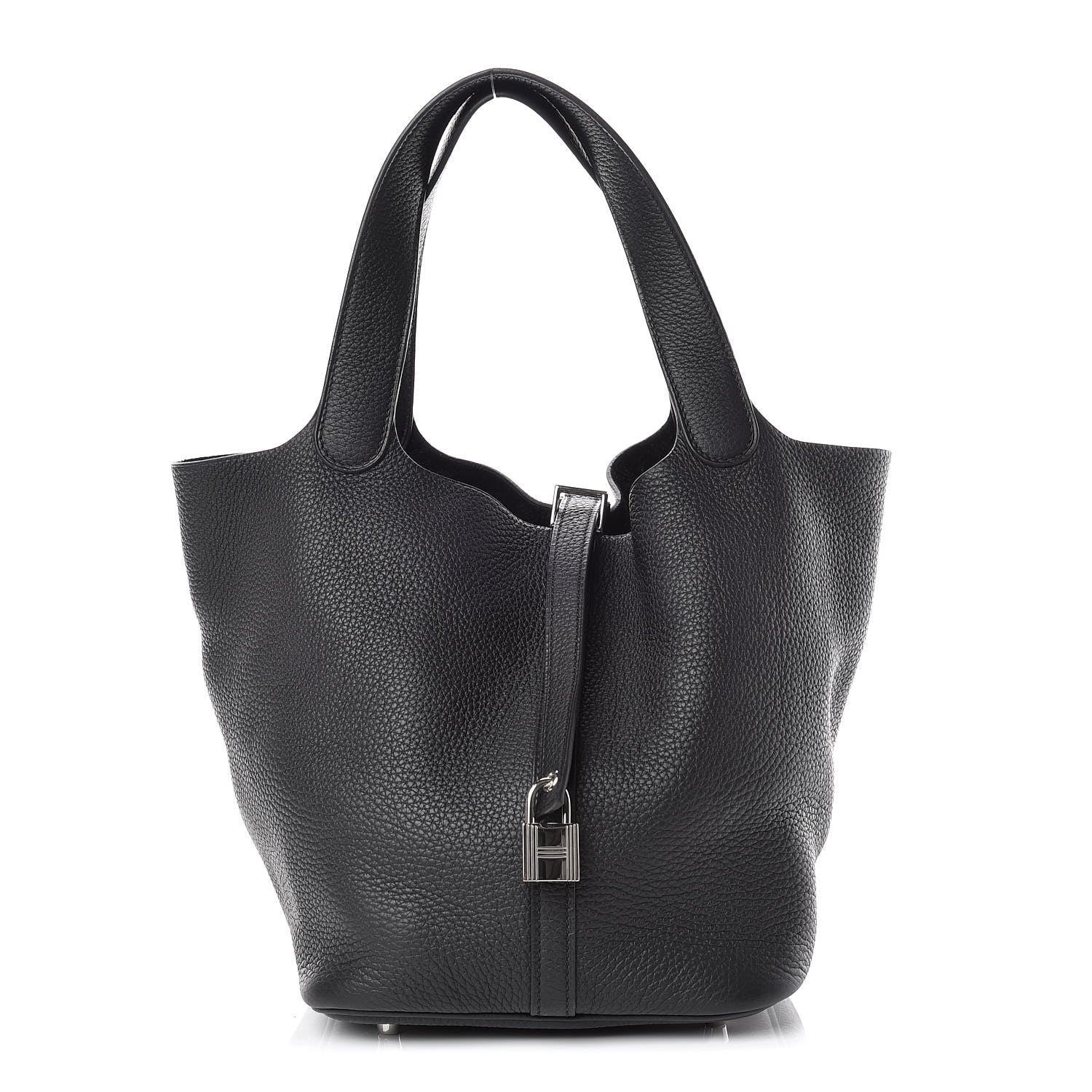 Hermes Taurillon Clemence Picotin Lock 22 MM Black 1 of 11
