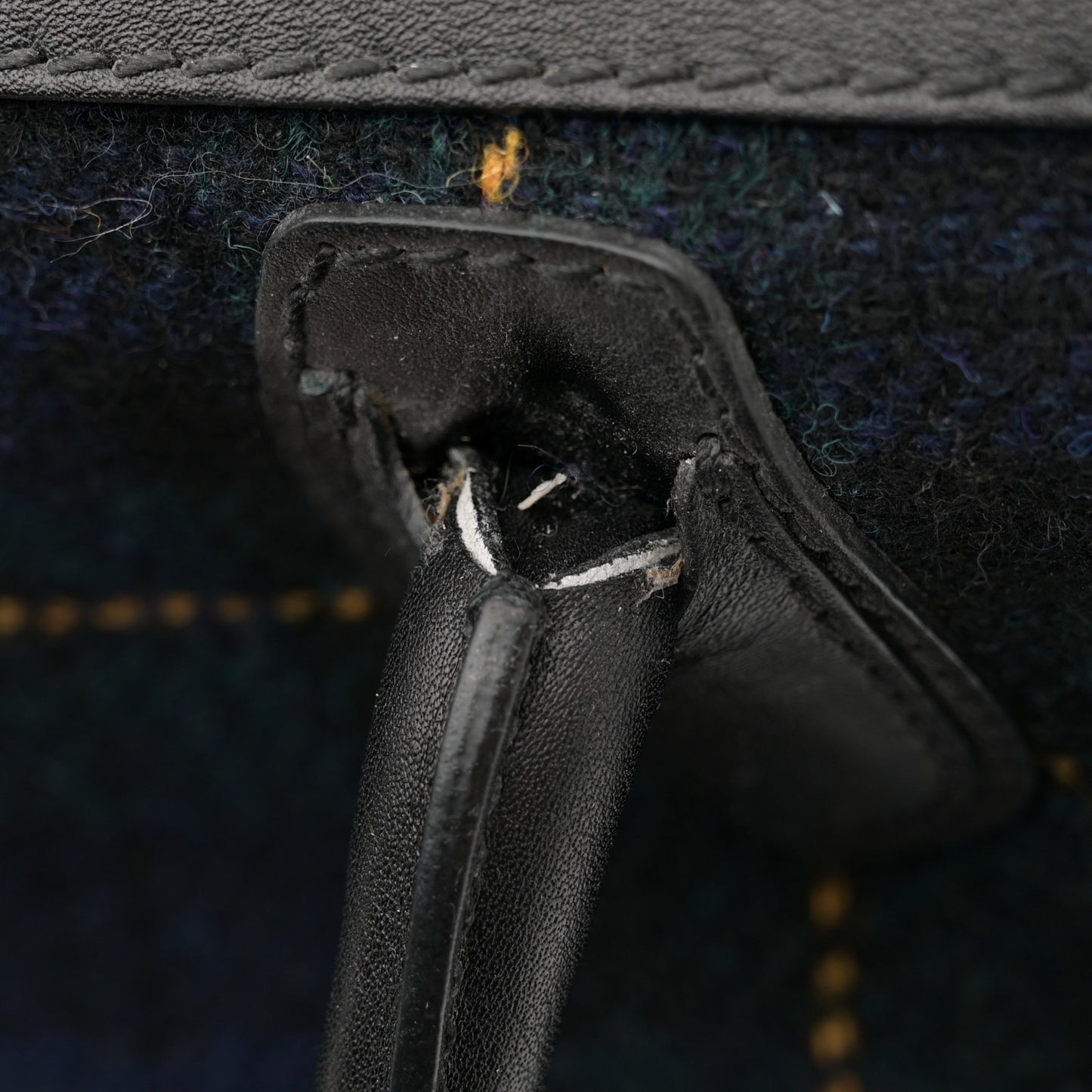 Smooth Calfskin Tweed Tartan Mini Luggage Midnight