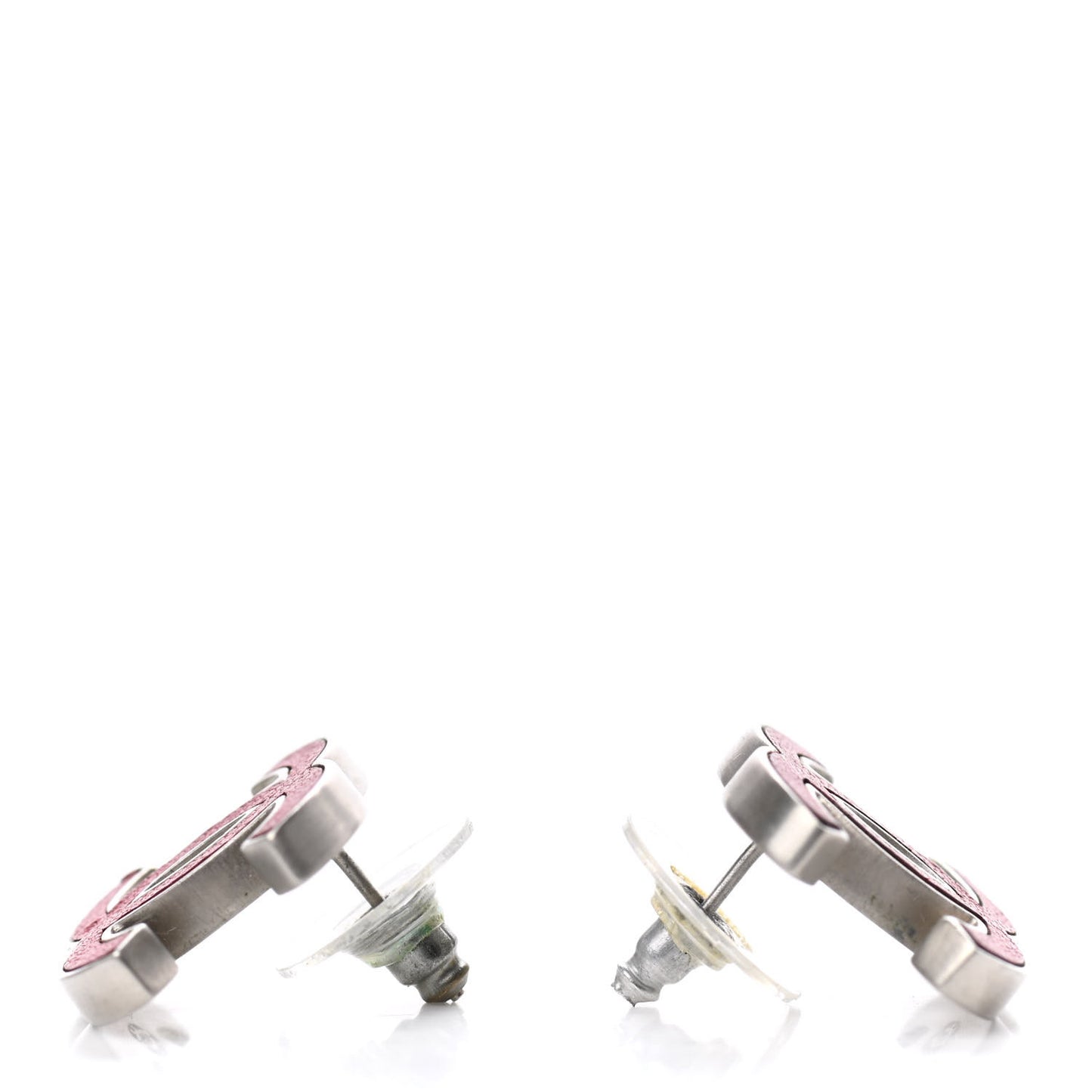 Lambskin CC Earrings Pink