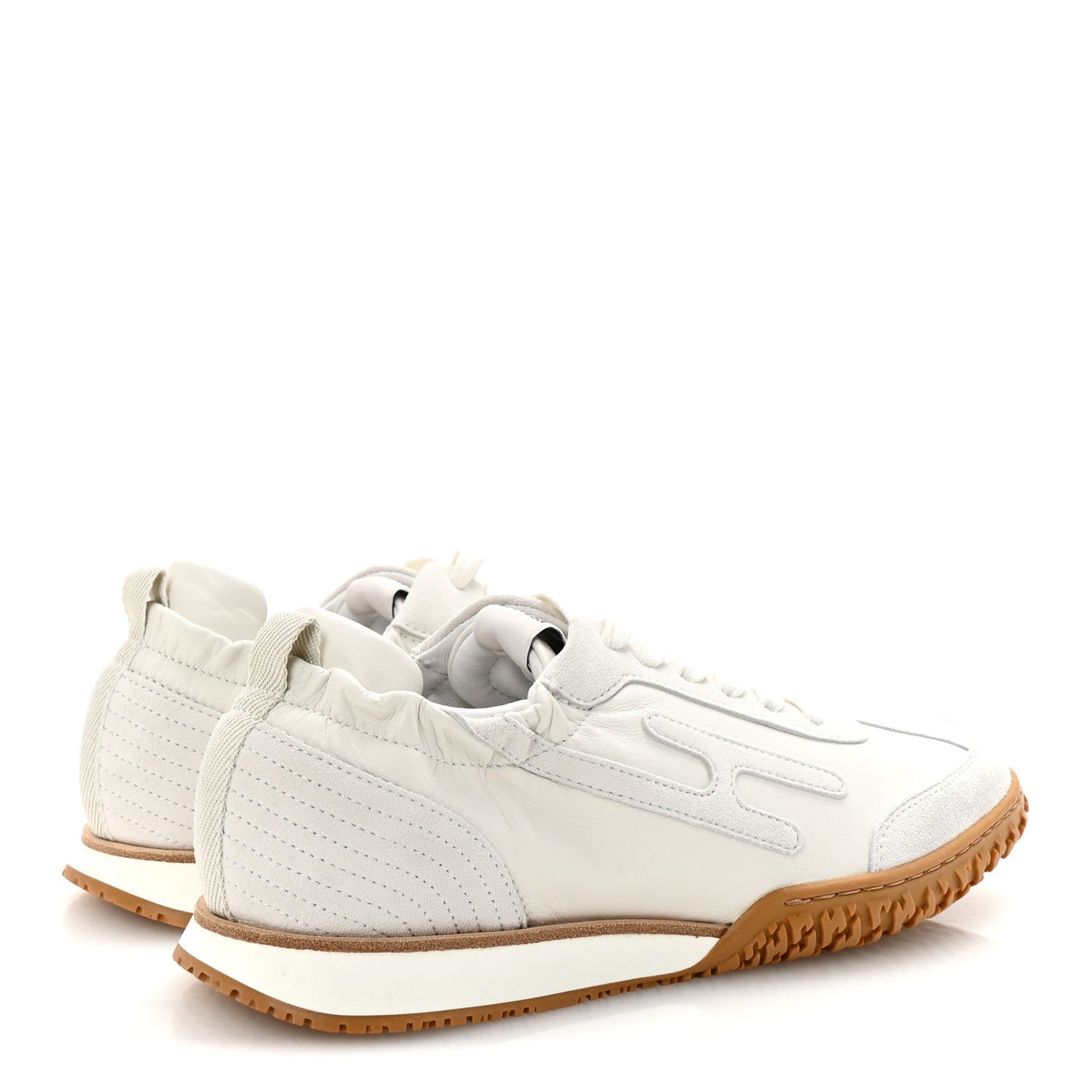 Nappa Suede Goatskin Jet Sneakers 37 White