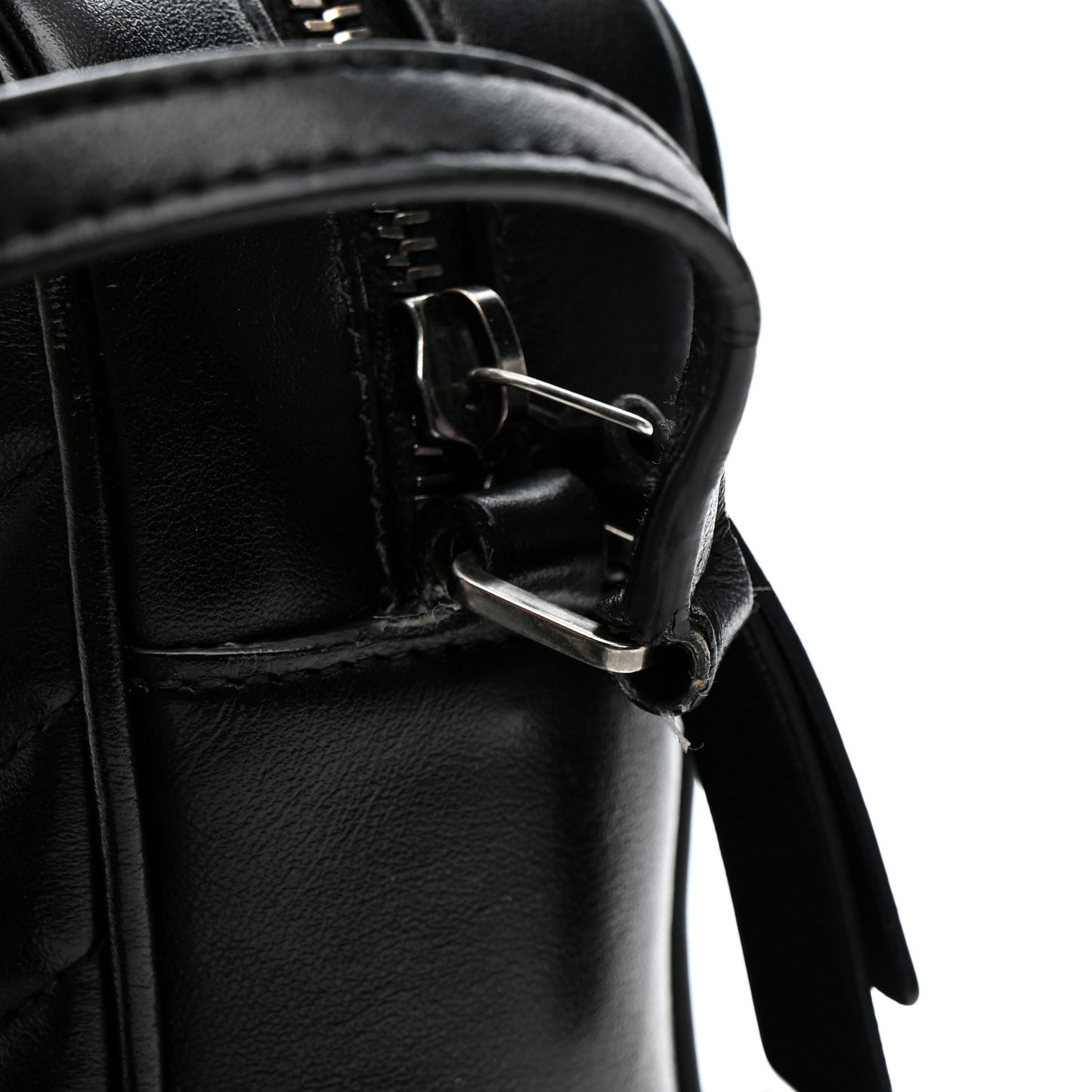Calfskin Matelasse Monogram Lou Camera Bag Black