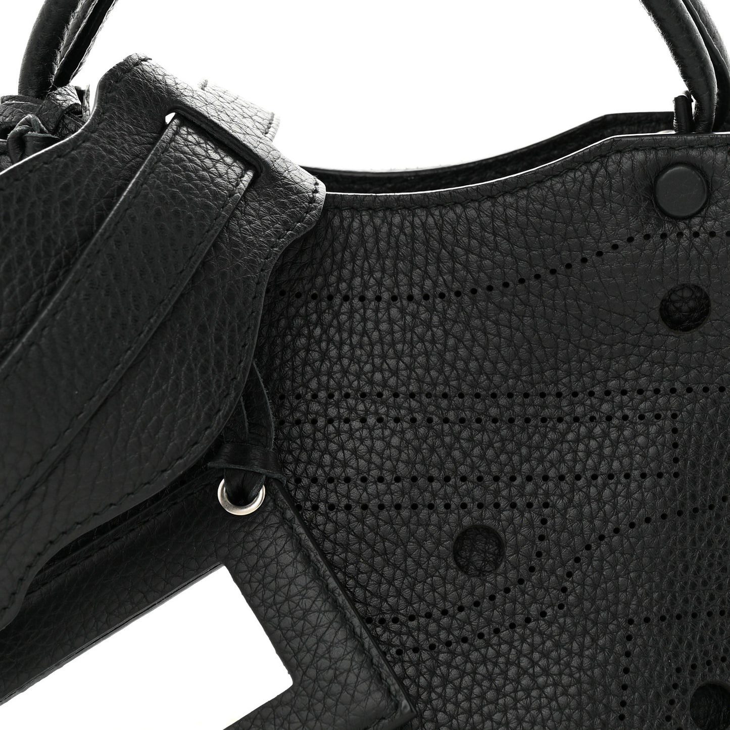 Veau Grana Perforated Blackout Hardware Nano City Black