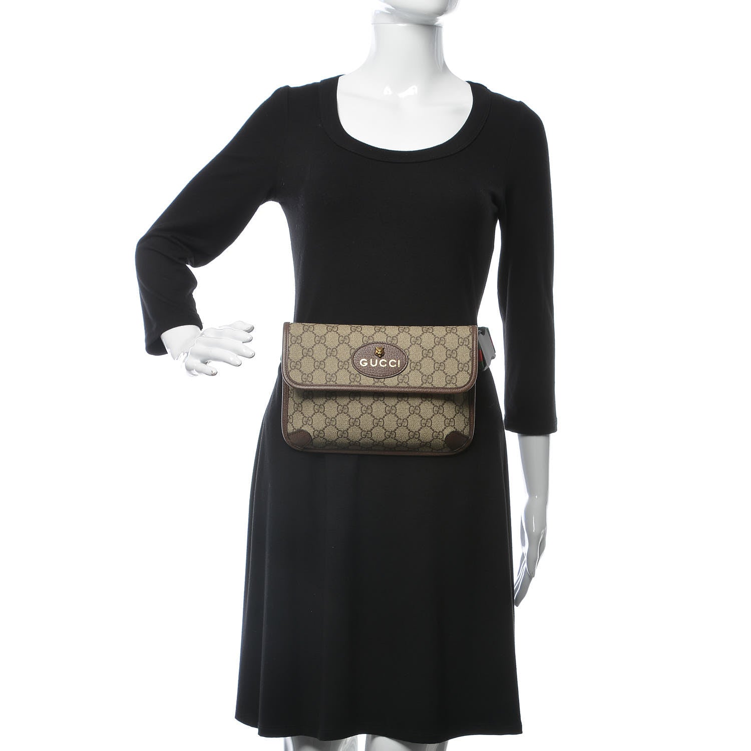 Gucci GG Supreme Monogram Neo Vintage Web Belt Bag Brown 2 of 7