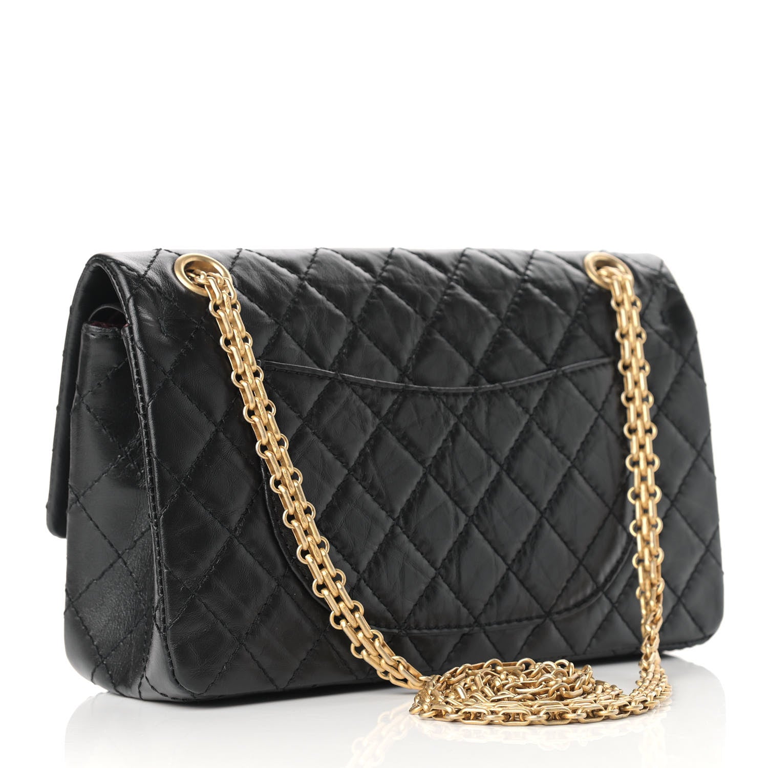 Chanel Aged Calfskin Quilted 2.55 Reissue 225 Flap Black 3 of 12