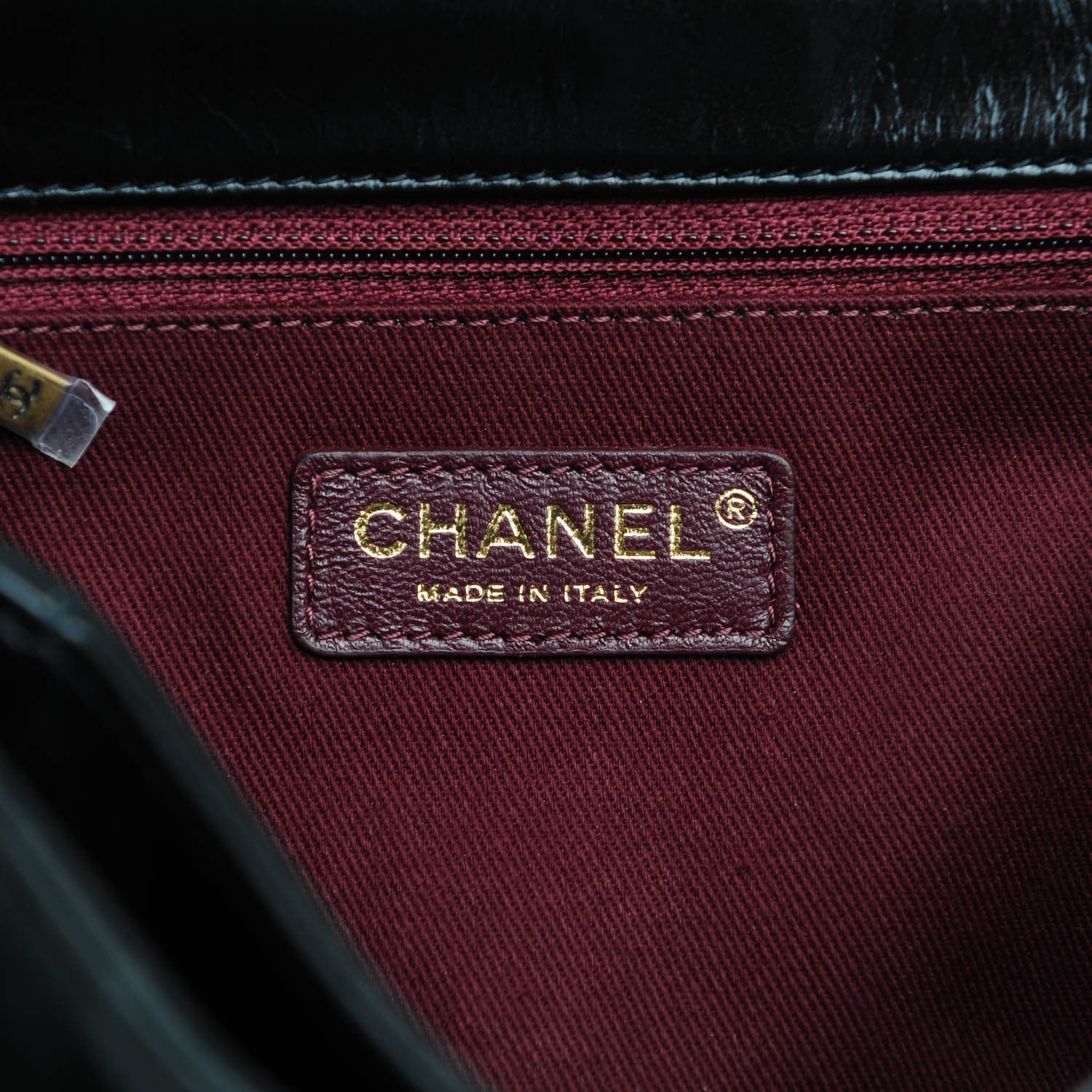 Chanel Glazed Calfskin Quilted Medium Perfect Edge Flap Black 7 of 8