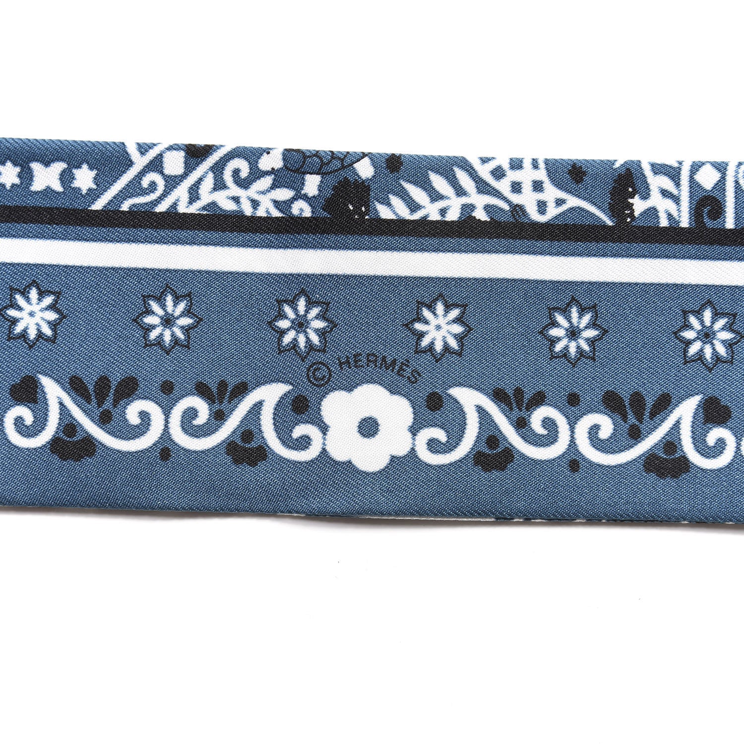 Hermes Silk Peuple Du Vent Bandana Twilly 3 of 5