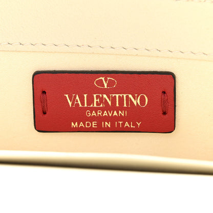Valentino Garavani Vitello Rockstud Envelope Wallet on Chain Ivory 6 of 11