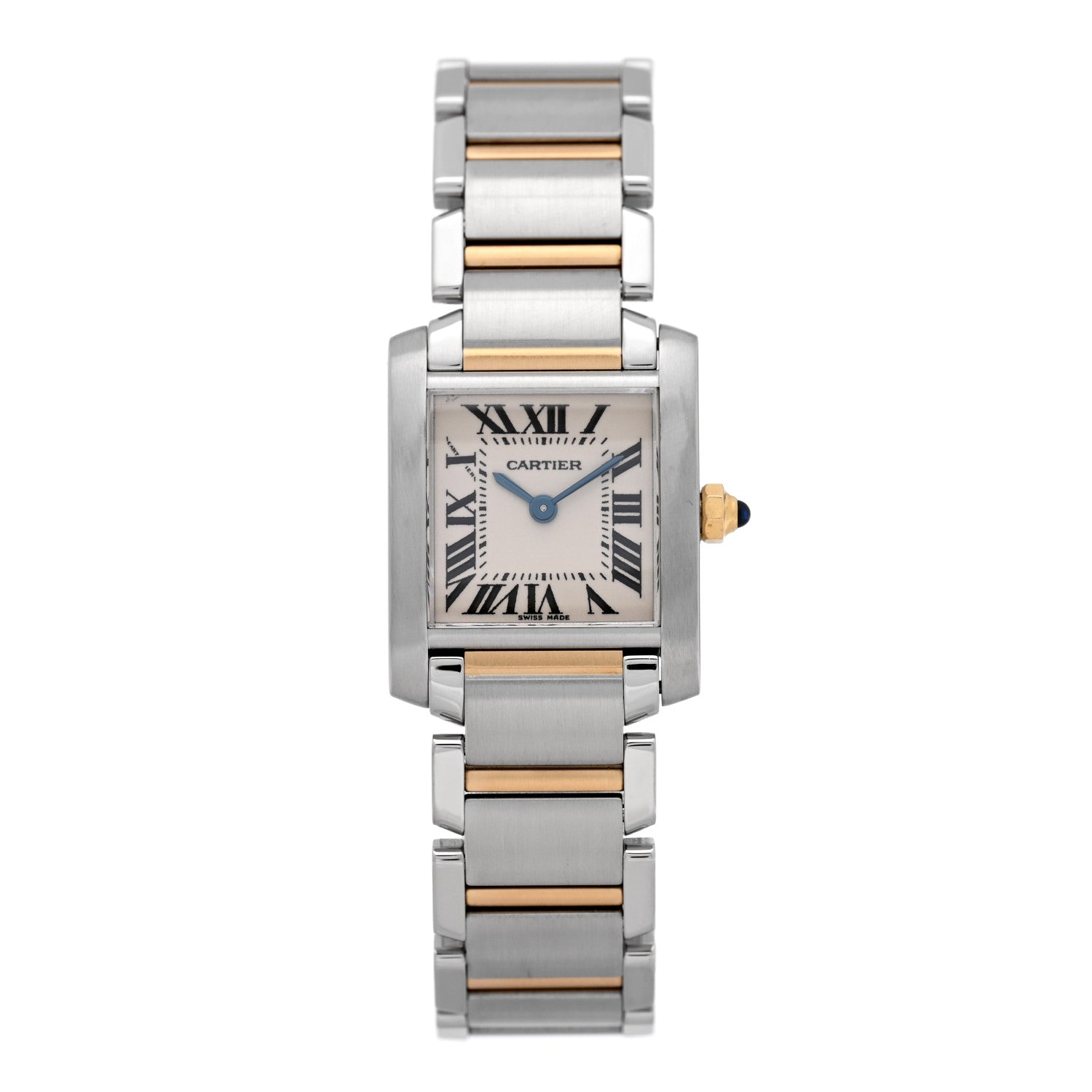 Cartier Stainless Steel 18K Yellow Gold 20mm Tank Francaise Quartz Watch 1 of 4