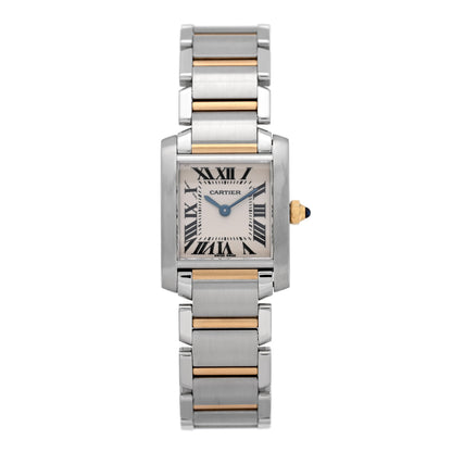 Cartier Stainless Steel 18K Yellow Gold 20mm Tank Francaise Quartz Watch 1 of 4